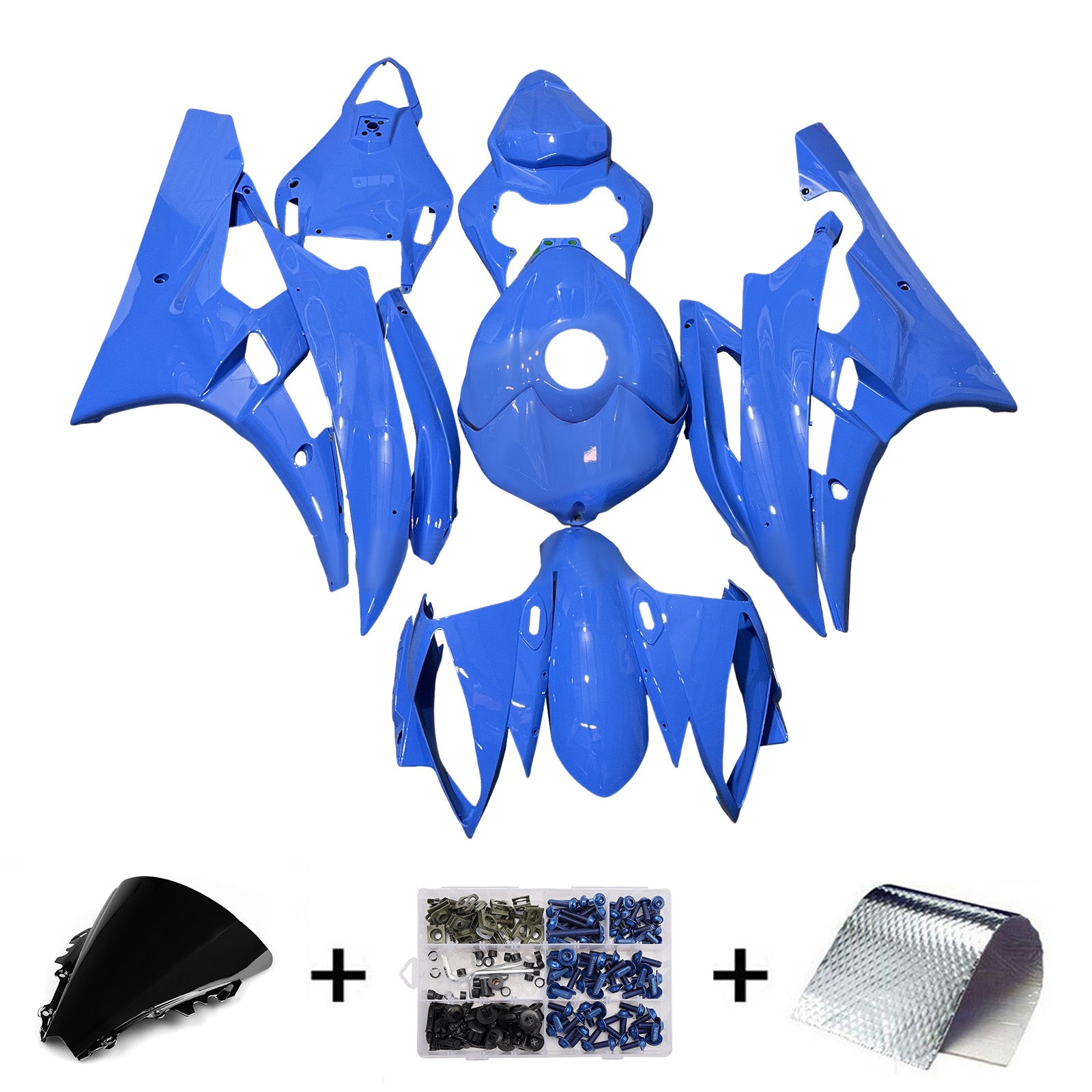 Kit de carénage d'injection carrosserie plastique ABS pour Yamaha YZFR6 YZF-R6 2006-2007