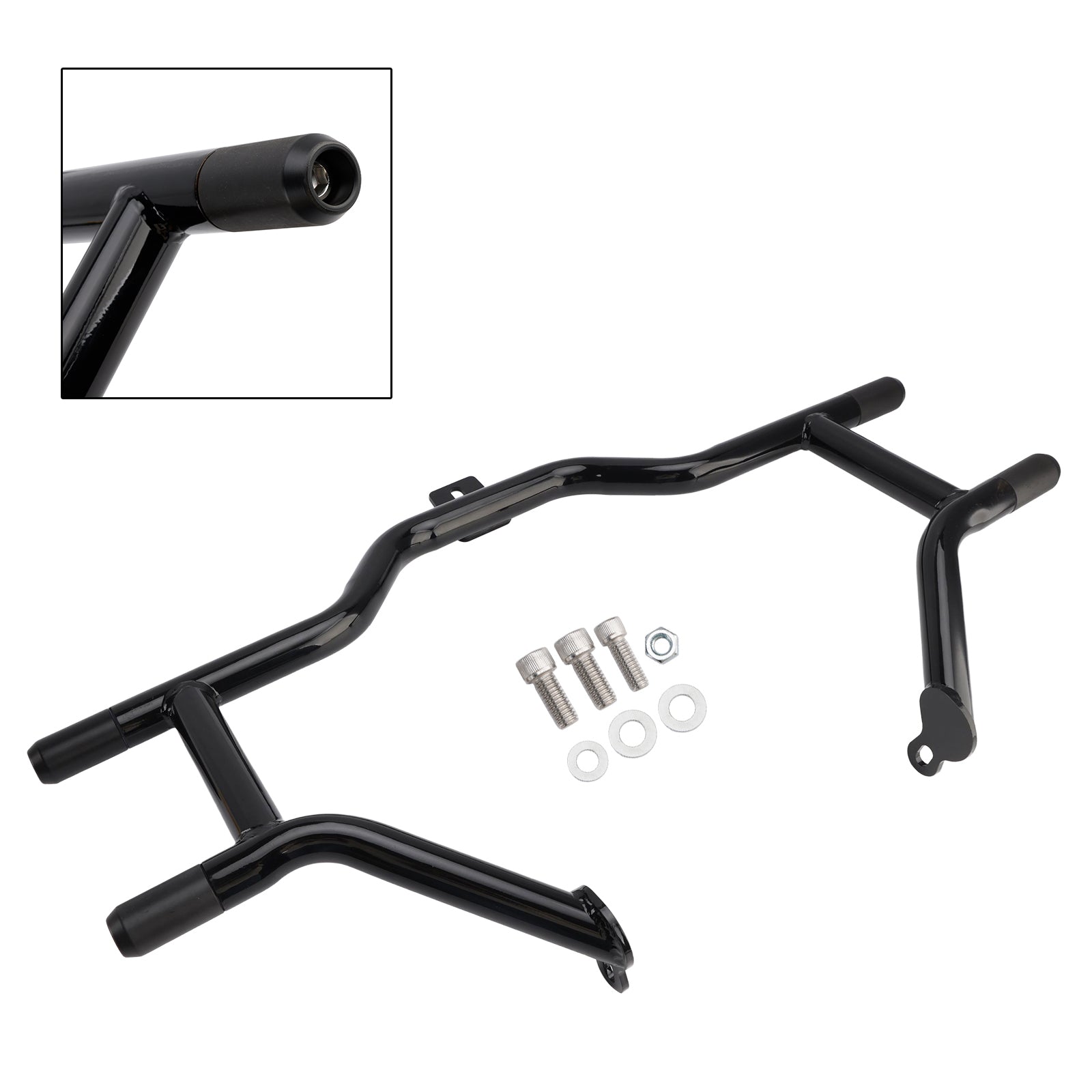 Engine Guard Crash Bar Frame Protector Bumper Black For Touring Road King 09-23