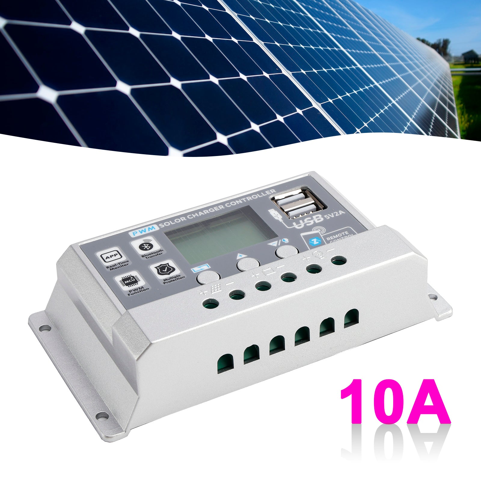 10A-60A PWM zonnecontroller Mobiele APP Intelligente bediening zonnecontroller