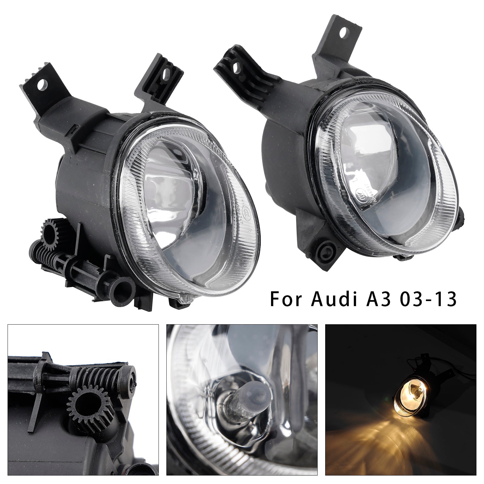 Paar Voorbumper Mistlamp Lampen Voor Audi A3 2003-2013 A4 B7 2004-2008