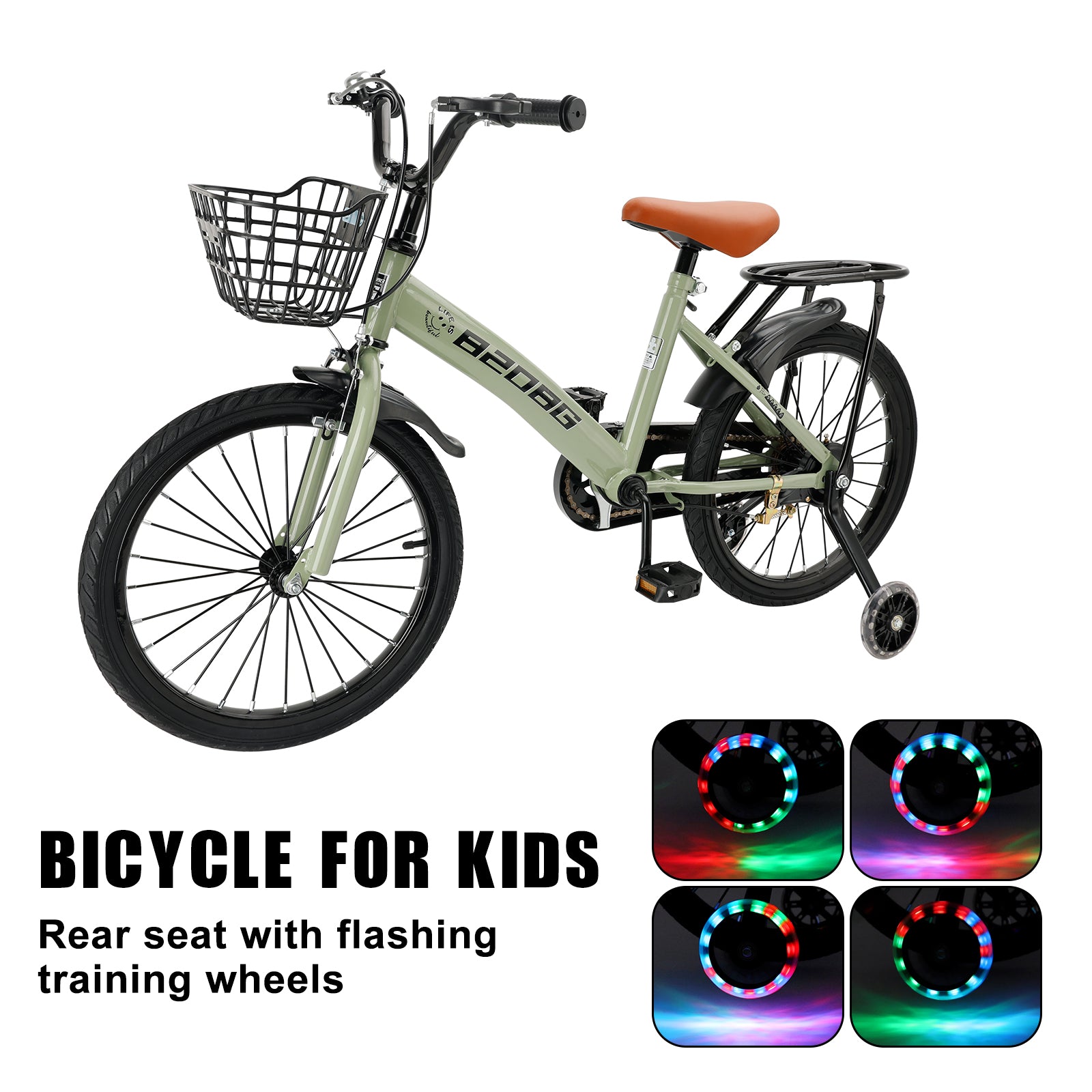 18 inch kinderfiets BMX kinderfiets voor kinderen van 7-9 jaar met extra wielen
