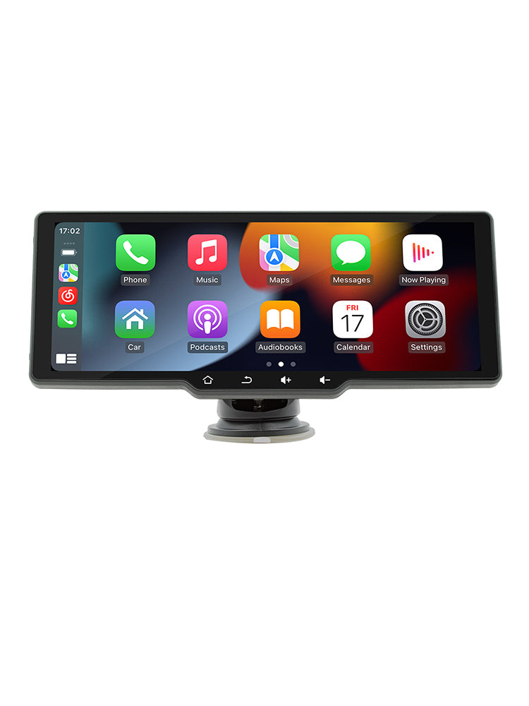 10.26" Screen Portable Wireless Carplay Car Bluetooth MP5 Player + 4 LED Camera