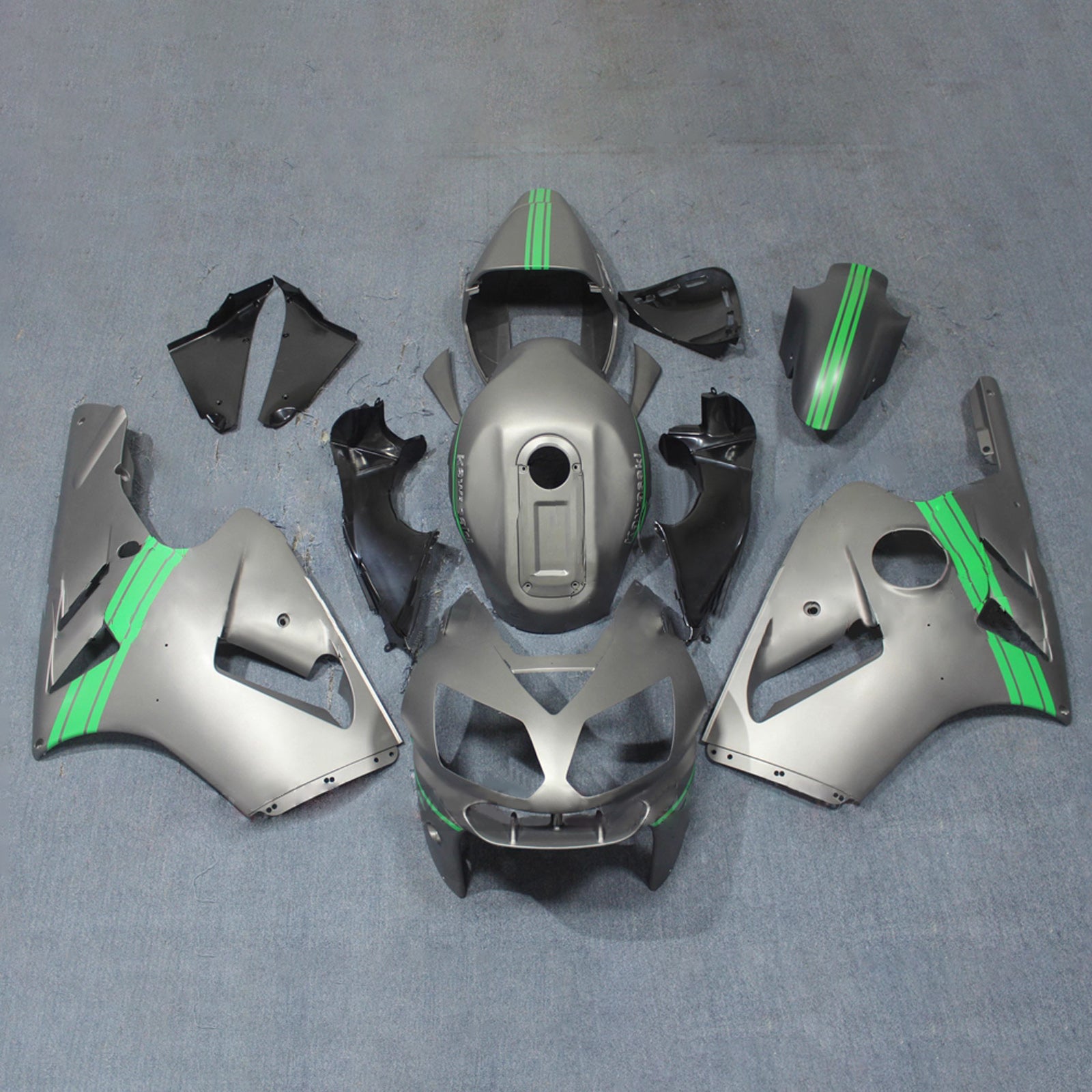 Kit carena iniezione carrozzeria in plastica ABS adatta per Kawasaki ZX12R 2002-2005