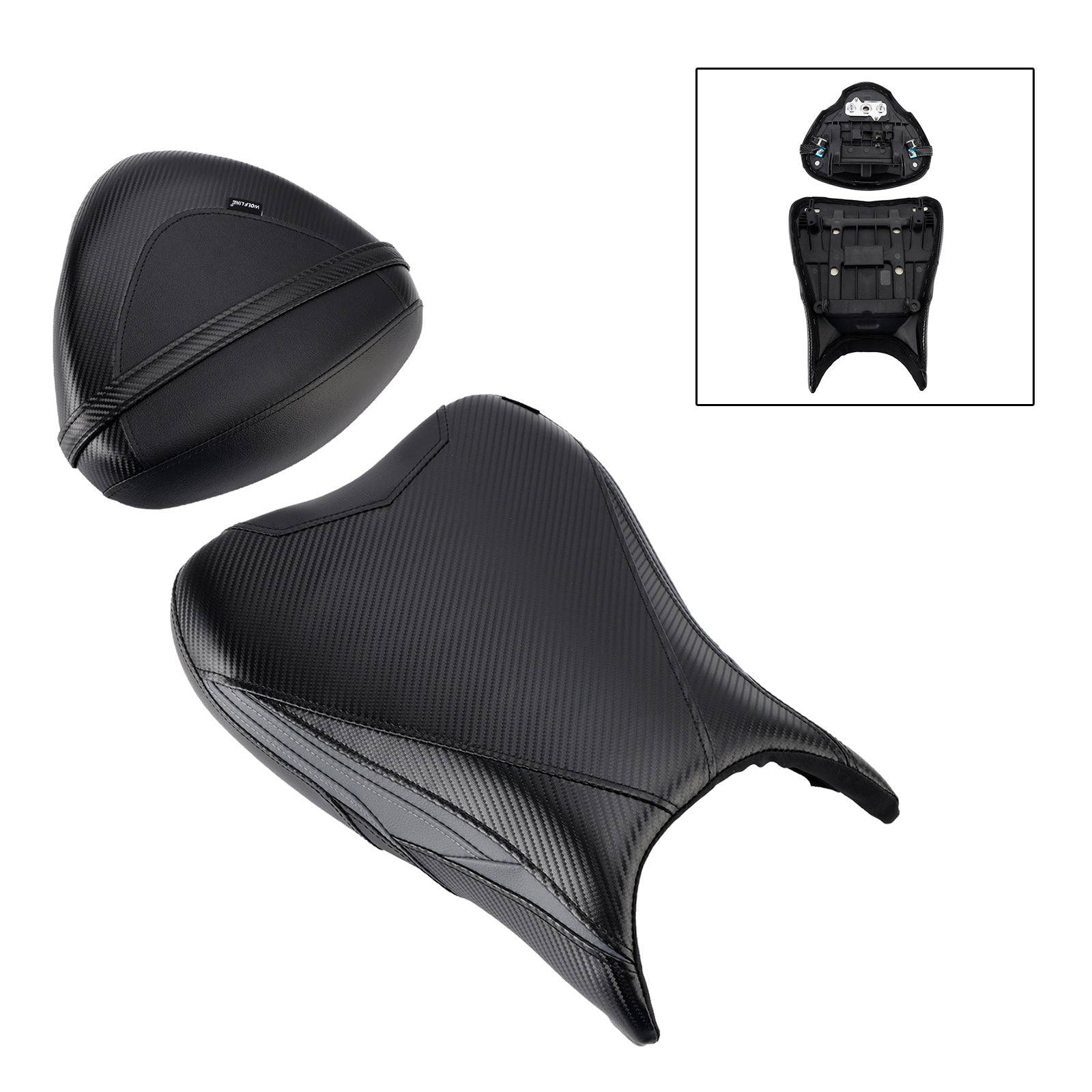 Front&Rear Raider Passenger Cushion Kit Black2 For Suzuki Gsx1300R 2022-2024