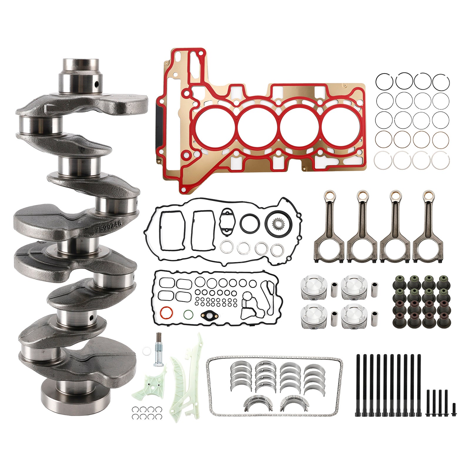 2013-2017 BMW X4 28ix F26 N20 Kit de révision du kit de reconstruction/Conrods/kit de piston/Joint 11217640165