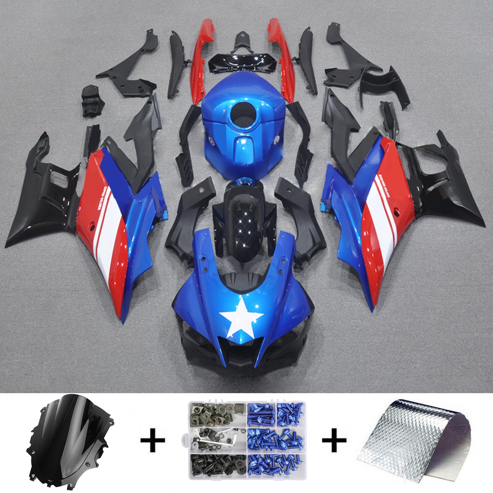 2022-2023 Yamaha YZF-R3 R25 Injection Fairing Kit Bodywork Plastic ABS