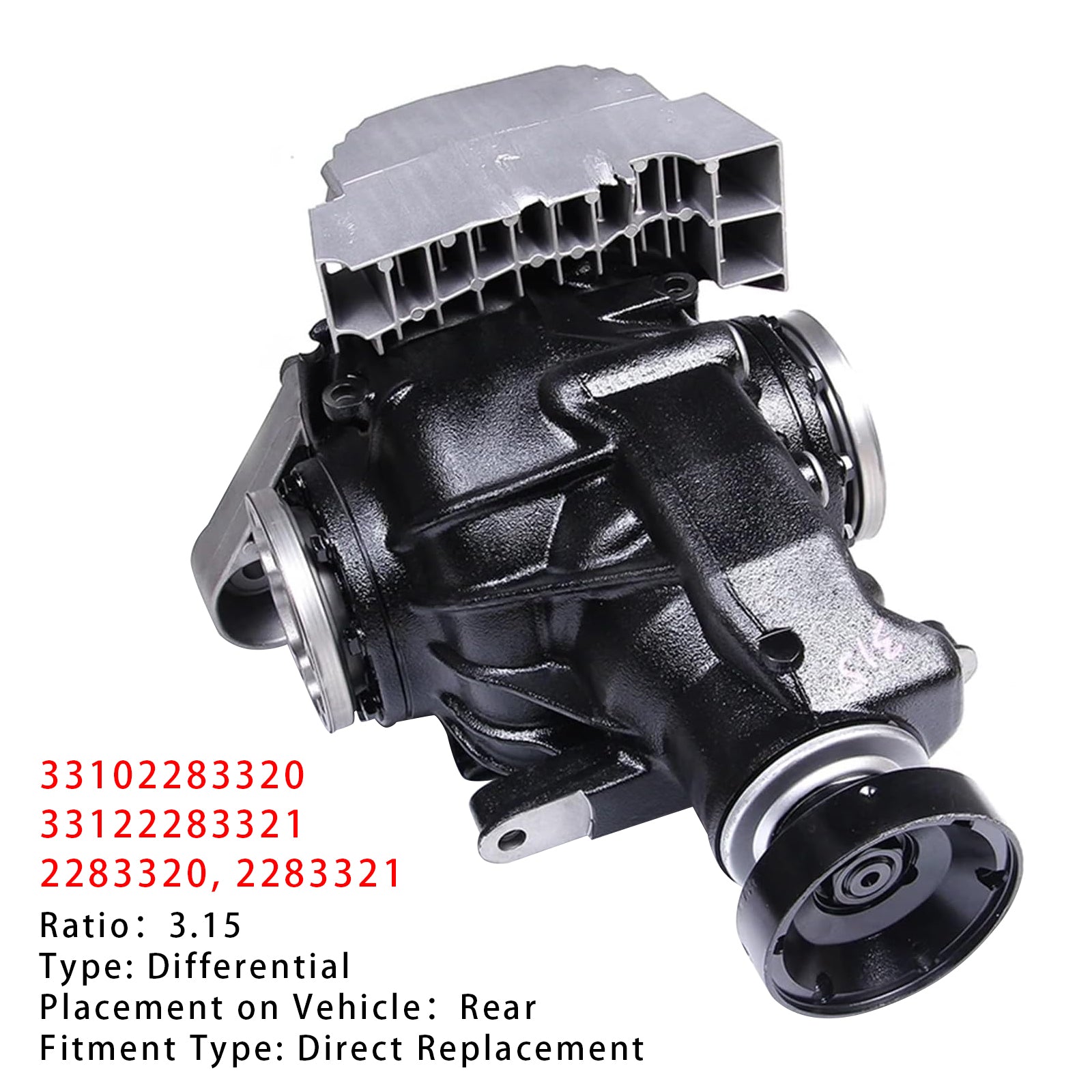 BMW E90 E92 E93 M3 S65 Bakre differential 3,15 Ratio 2283320
