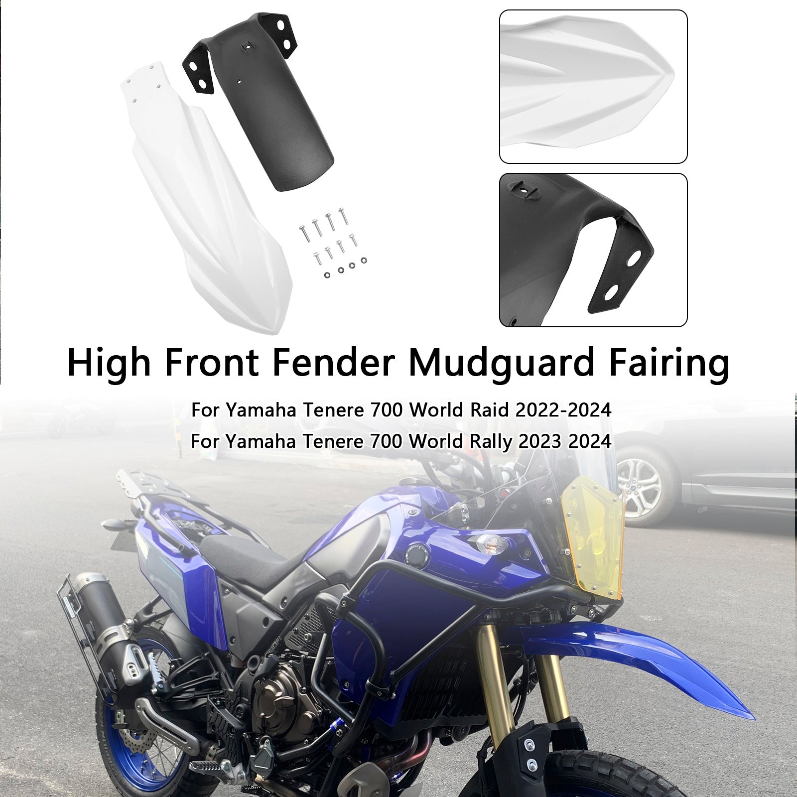 High Front Fender Mudguard Fairing For Yamaha Tenere 700 2019-2024