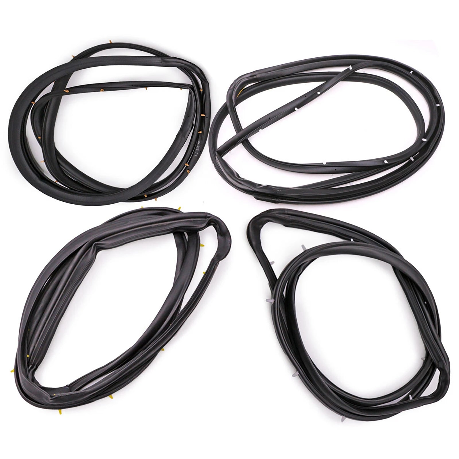 1998-2005  Nissan D22 Frontier 4Dr Double Cab 4PCS Front Rear Door Rubber Seal Weatherstrip 80831-2S400
