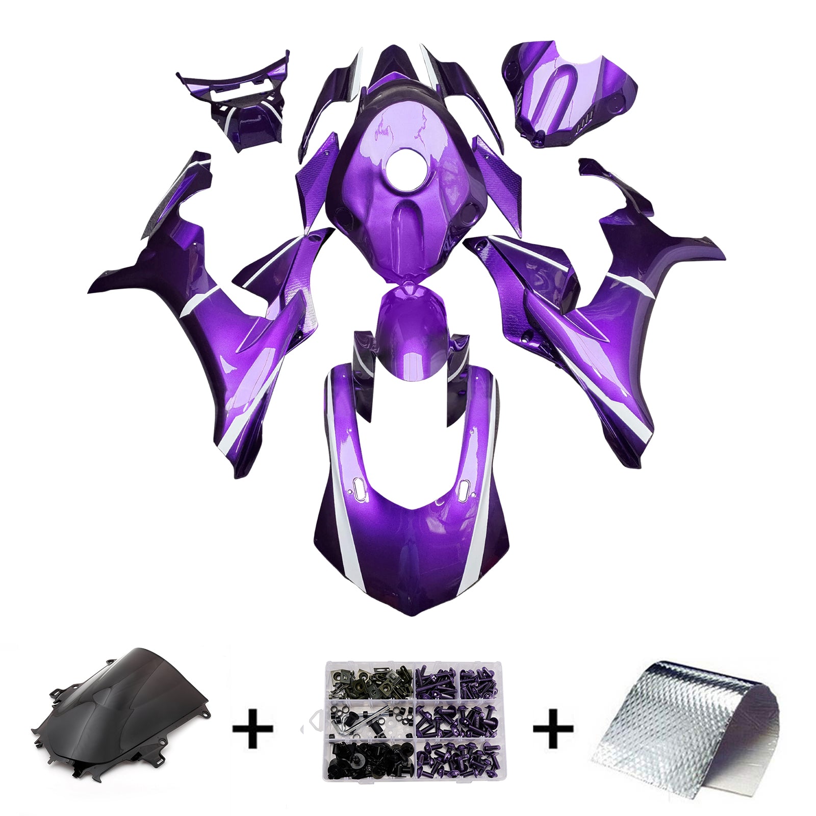 Kit de carénage d'injection carrosserie plastique ABS pour Yamaha YZFR1 YZF-R1 2015-2019