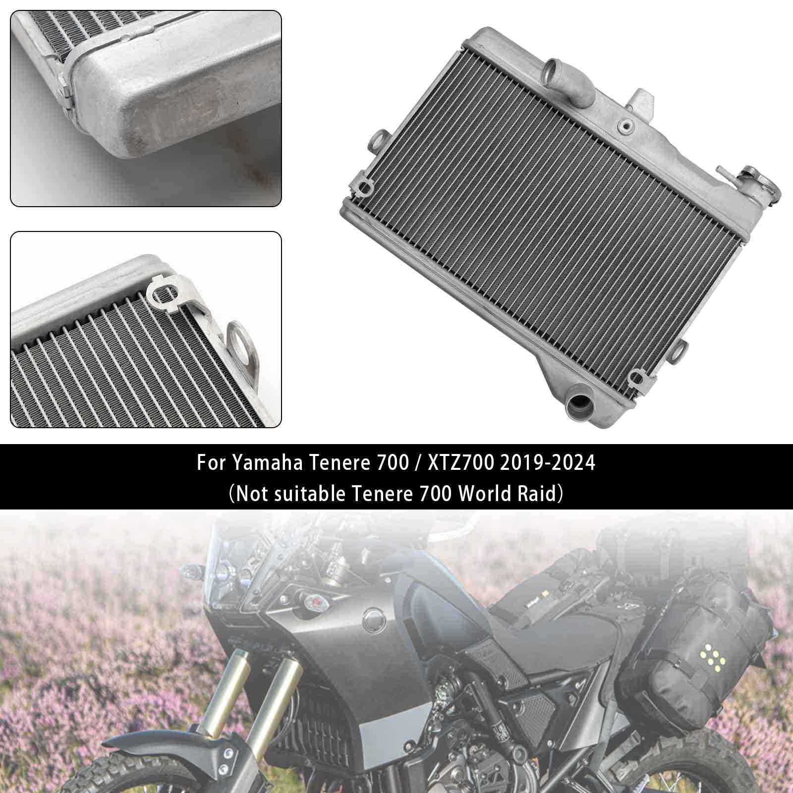 Radiator Cooling Engine Cooler For Yamaha Tenere 700 XTZ700 2019-2024