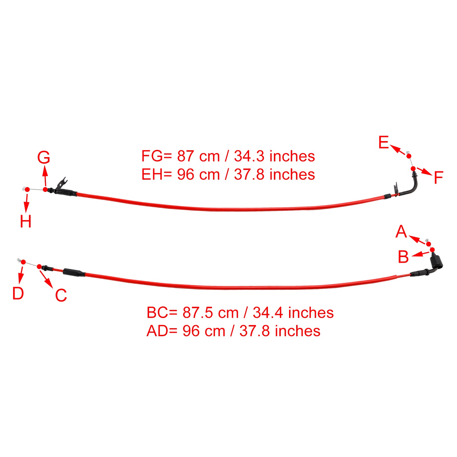 Škrtiaci káblový drôt pre Suzuki GSXR1000 2017-2023 Červená
