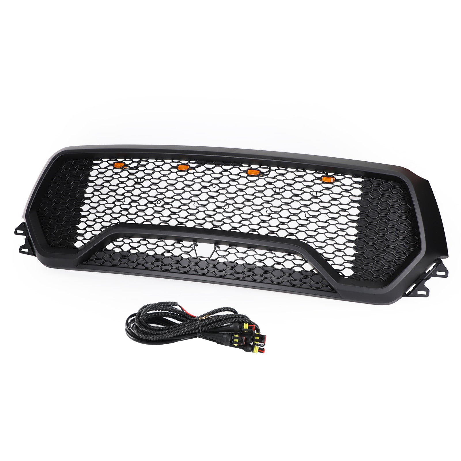 Grille de capot supérieure avant en nid d'abeille à LED de style Dodge Ram 1500 TRX 2019-2022