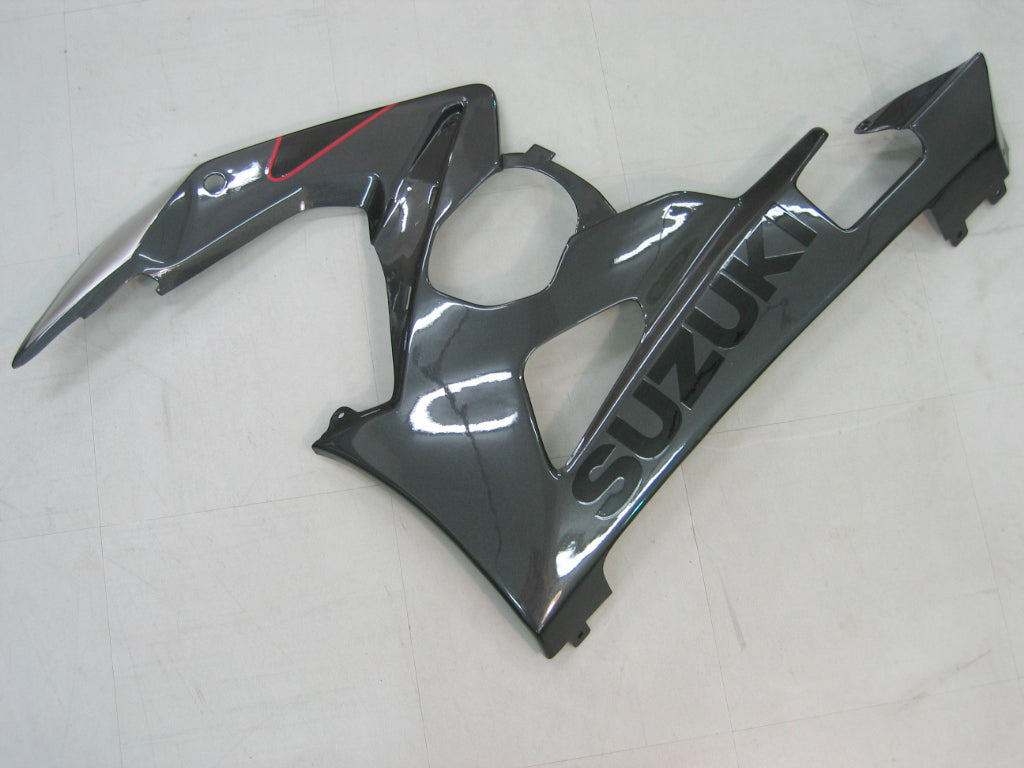 2005-2006 Suzuki GSXR 1000 Silver & Black GSXR Racing Fairings Generic