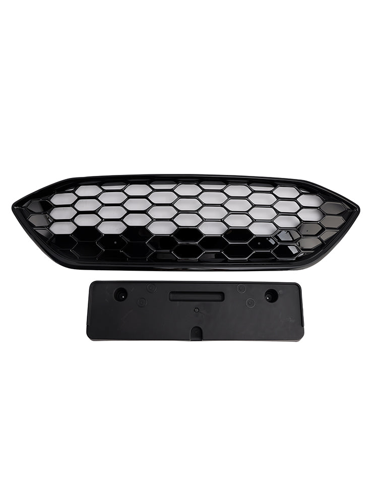 2018-2021 Ford Focus ST + ST Line MK4 Gloss Black Front Bumper Grille Grill