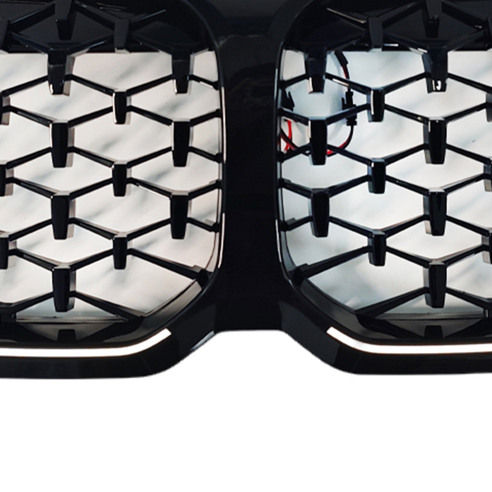 Diamond Front Kidney Grill Grille Fit BMW 1 Series F40 2019-2024 Gloss Black