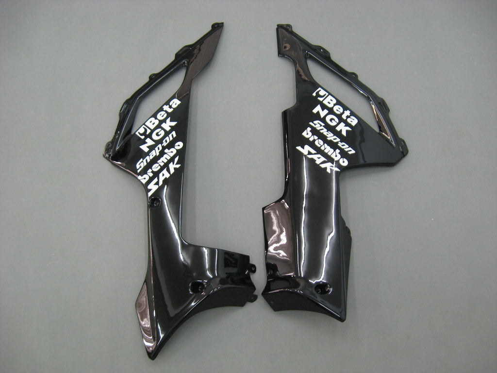 2007-2008 Kawasaki ZX6R ZX636 Amotopart Fairings Black White West Ninja Racing Customs Fairing