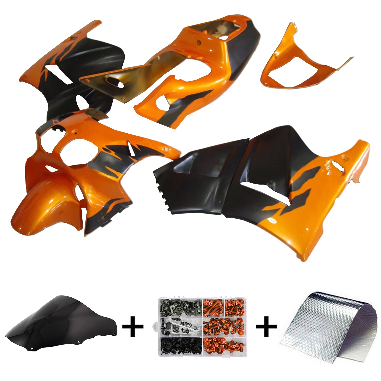 1994-1998 Honda RVF400 NC35 Kit de carénage d'injection carrosserie plastique ABS