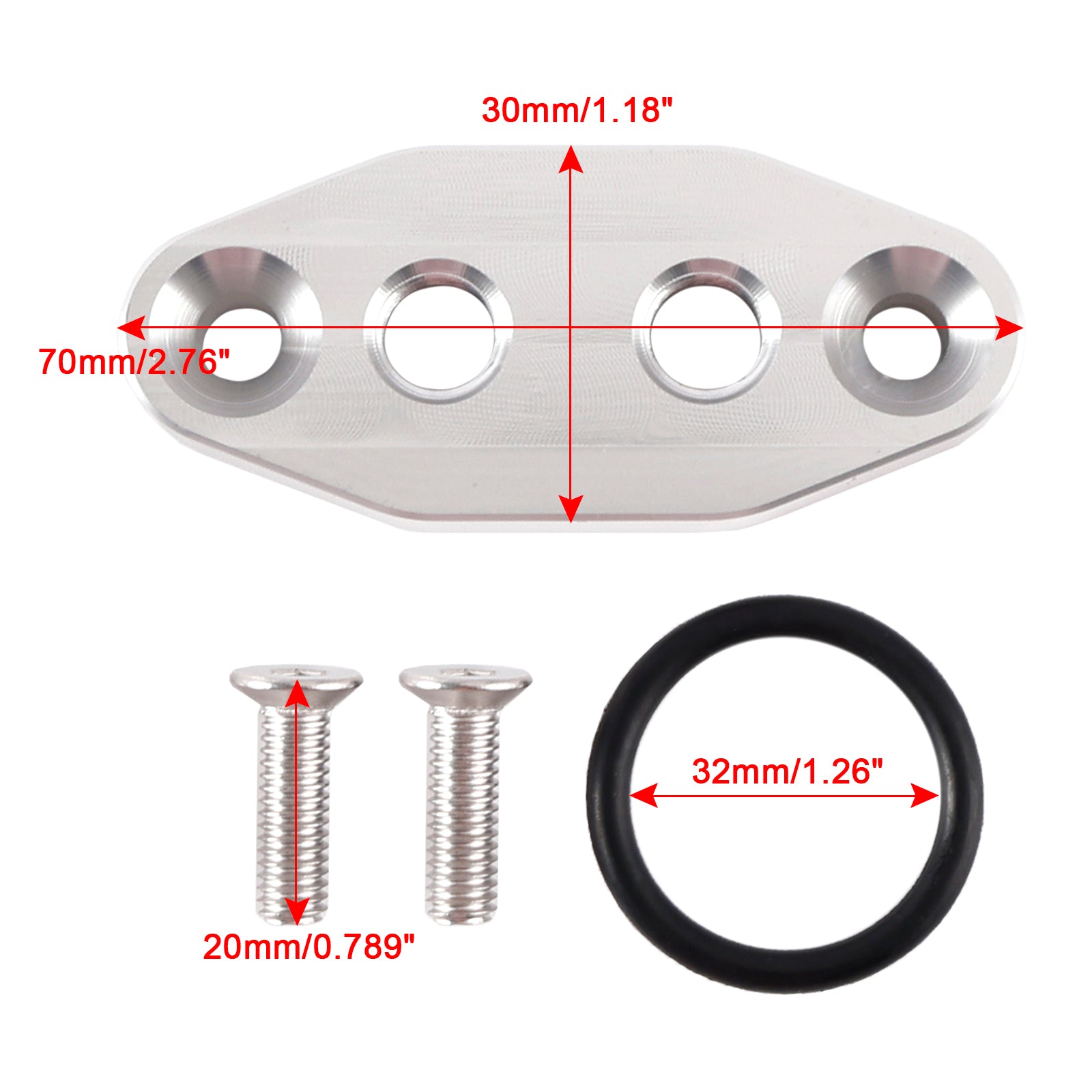 Dubbele Turbo Dual 1/8" NPT-olietoevoerleidingadapterplaat voor LS1 LSX LS3 LS2 LQ4