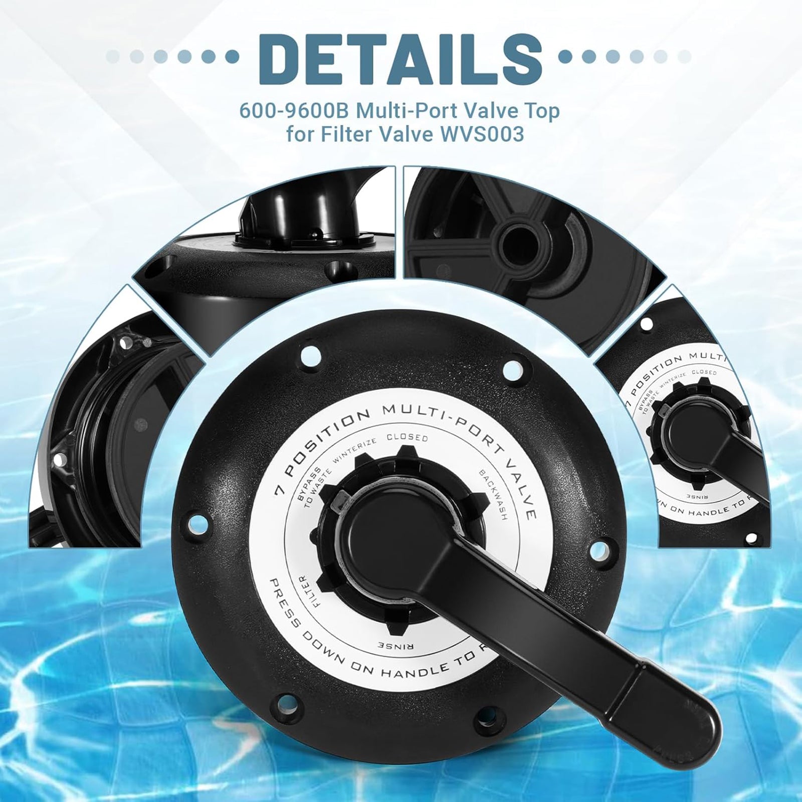 Viac portov ventilu Top 600-9600B pre vodné toky piesočného filtra ventilu