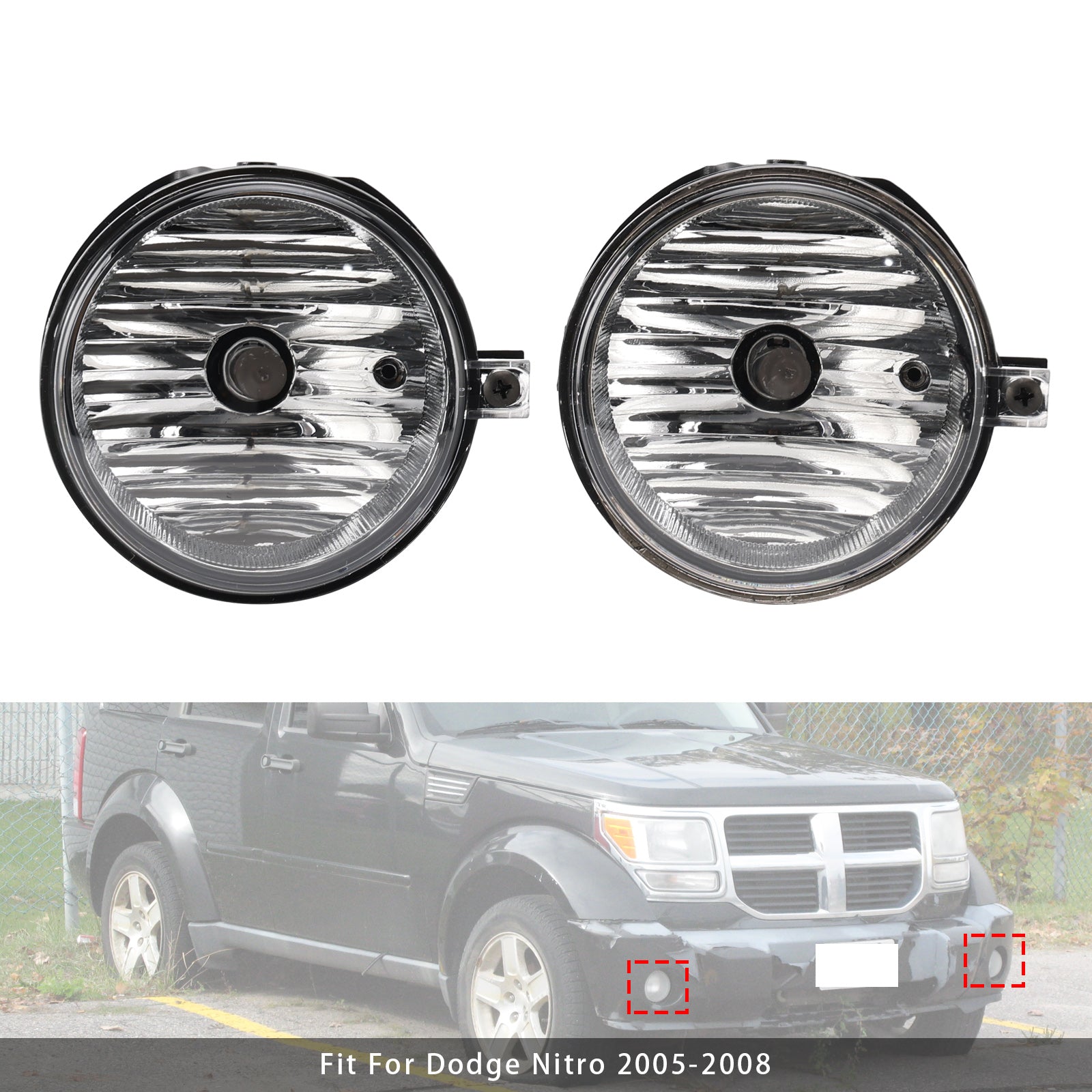 Par tåkelys for Dodge Chrysler Caliber Jeep Compass 4805857AA