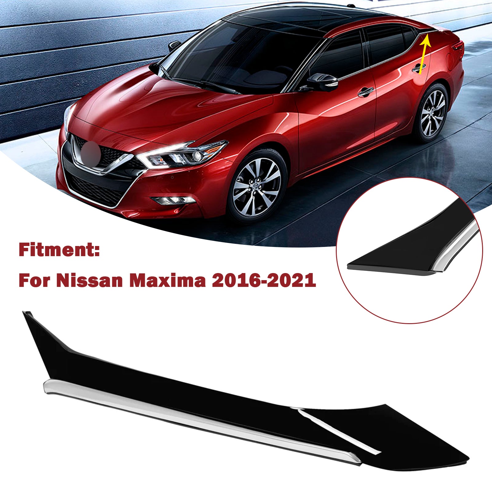 2016-2021 NISSAN MAXIMA Rear Left Side Pillar Molding Trim 78873-9DJ1A