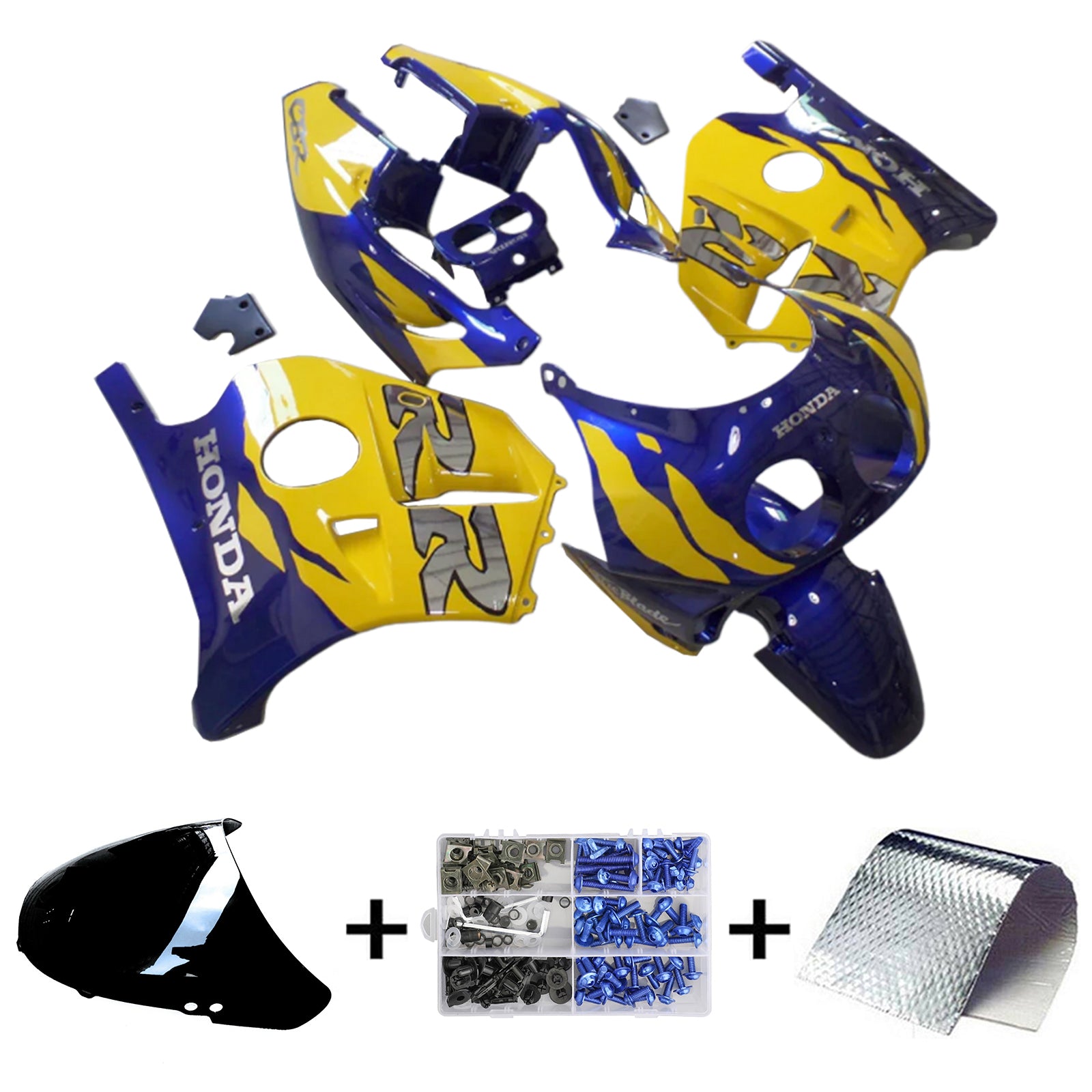 1990-1998 Honda CBR250RR MC22 Kit de carénage d'injection carrosserie plastique ABS