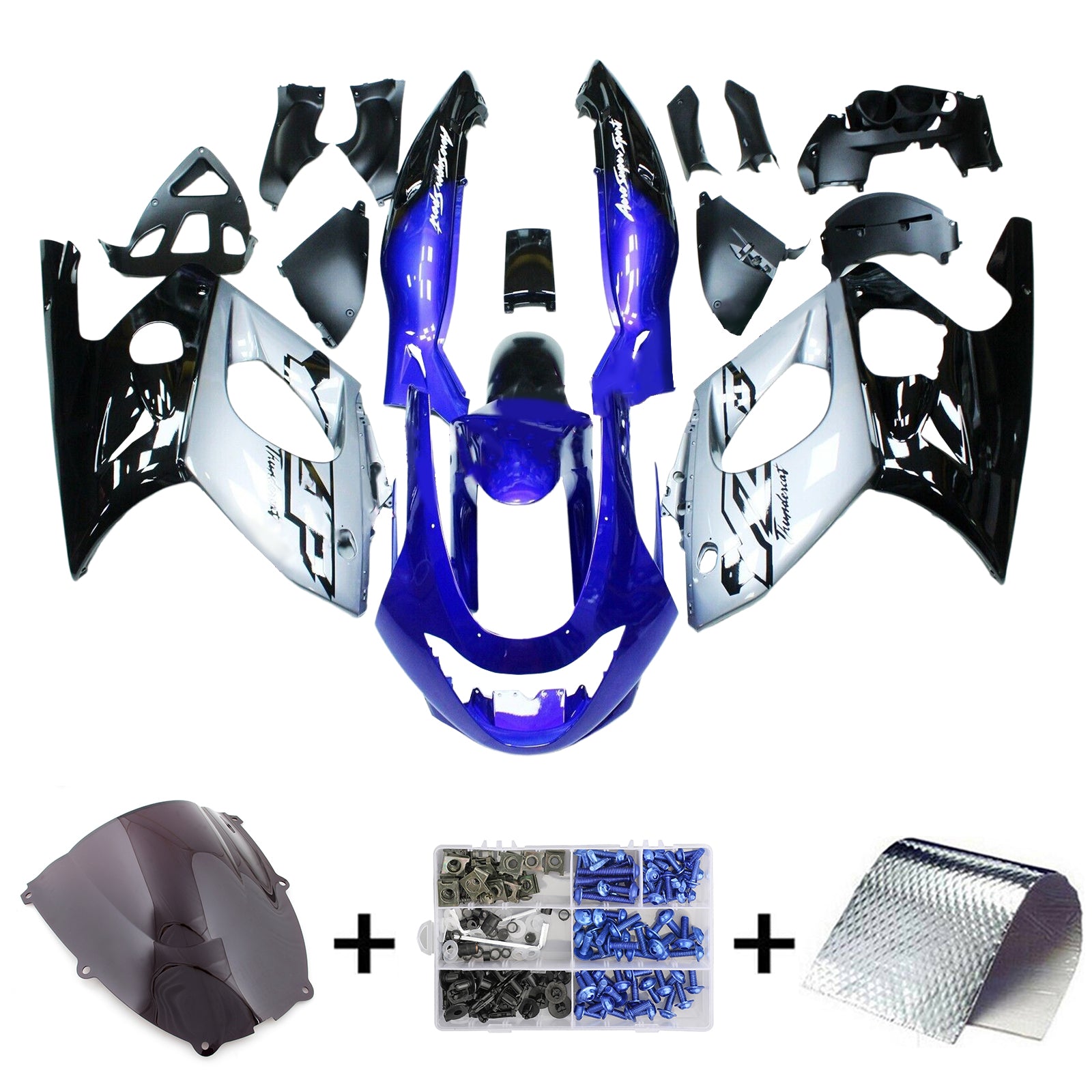 1996-2007 Yamaha YZF 600R Thundercat Kit de carénage d'injection carrosserie plastique ABS