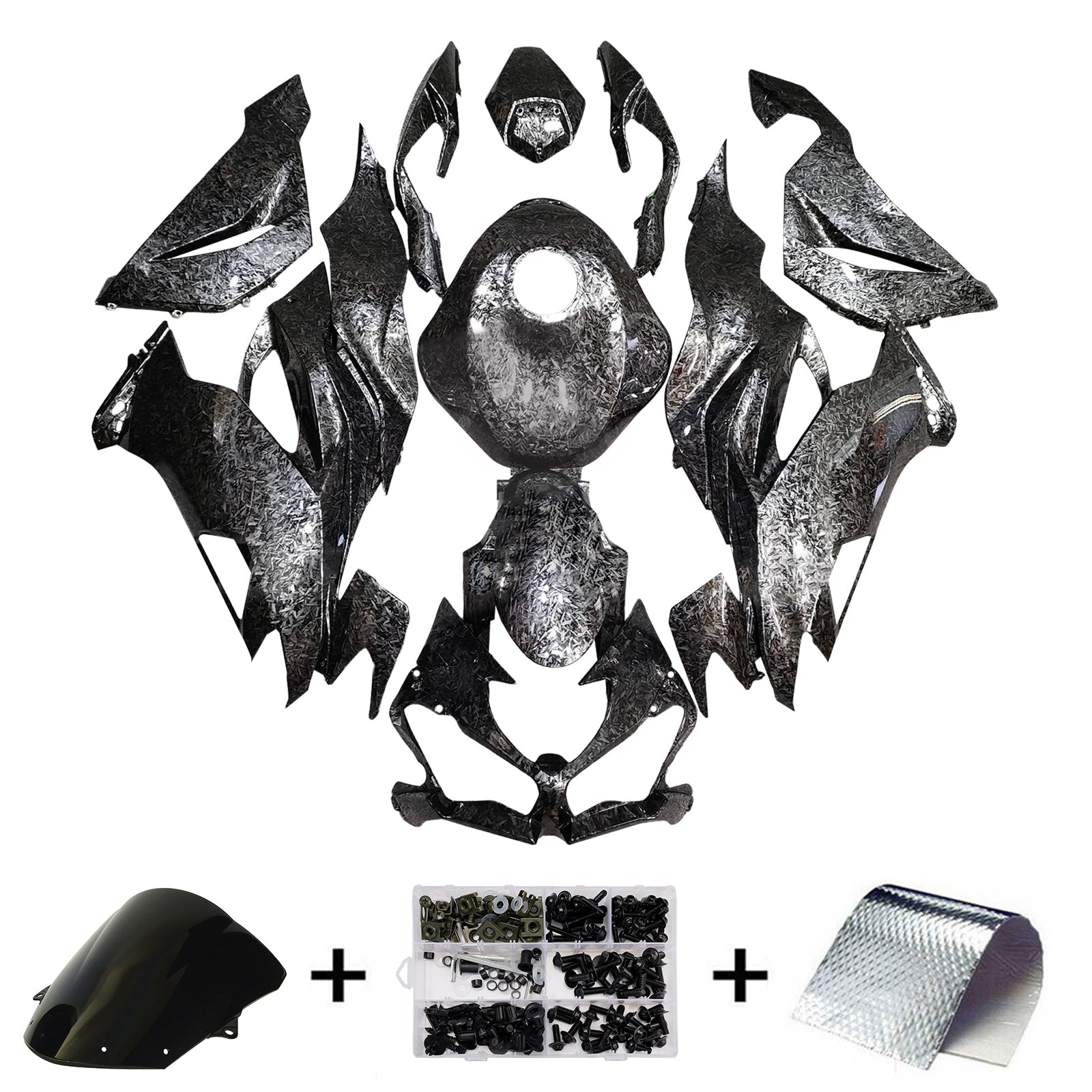 Injectiekuipset carrosserie kunststof ABS geschikt voor Kawasaki ZX6R 2019-2023