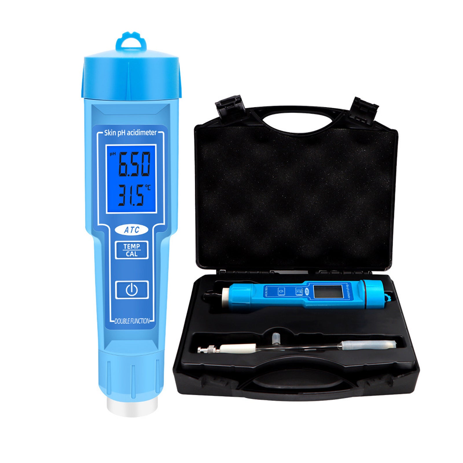 PH Meter Thermometer Pen For Food Fruit Meat Soil Lab Digital Acidity PH Tester