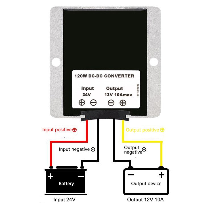 WaterProof 24V to 12V 10A 120W Step Down DC/DC Power Converter Regulator