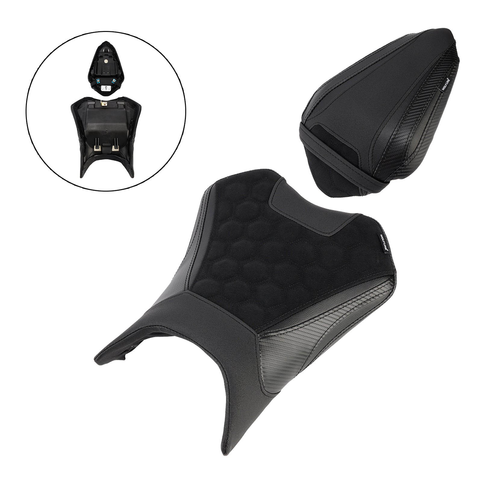 Driver&Passenger Seat Kit Rear Cushion Green For Kawasaki Ninja 500 Z500 24-25