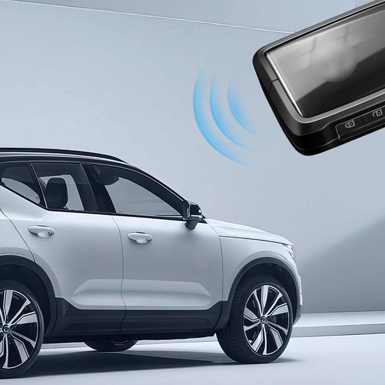 Aluminum Alloy TPU Silvery Car Key Case Cover With Buckle For Mazda CX-4 CX-5