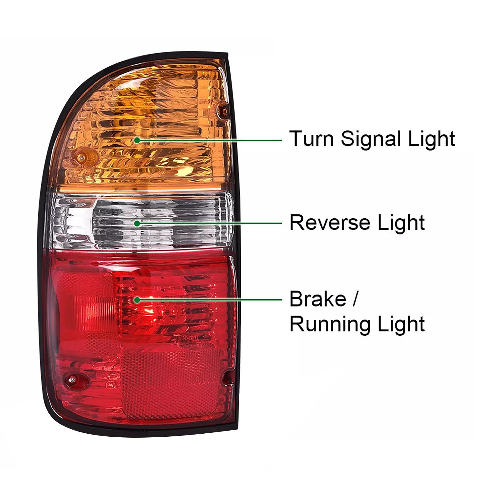 2001-2004 Toyota Tacoma avec ampoules 2 pièces feux arrière feux arrière