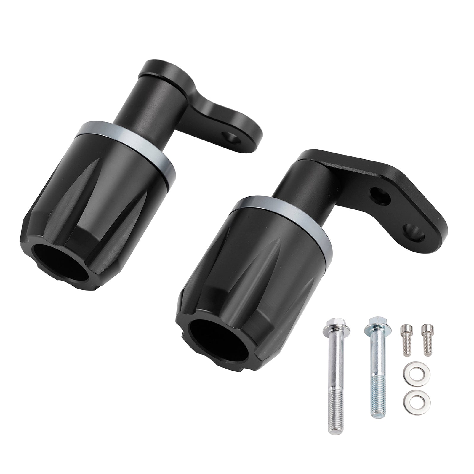 2024-2025 Kawasaki Zx-6R Zx 6R Cnc Anti-Crash Frame Sliders Protector Black Black