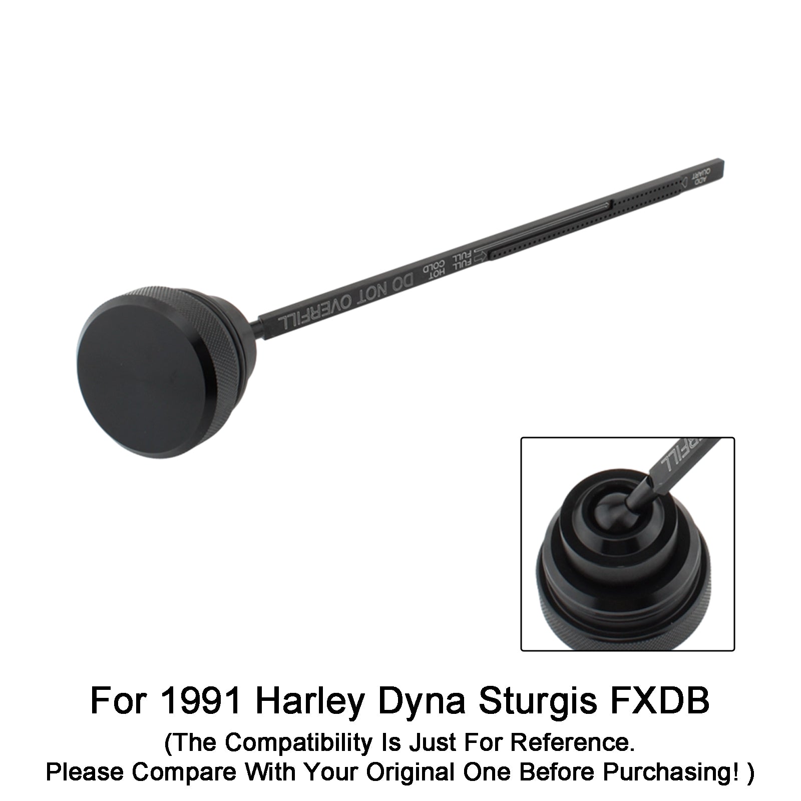 Oil Dipstick Tank Cap Plug Fit For Dyna Wide Glide FXDL 1991-1998 0710-0001