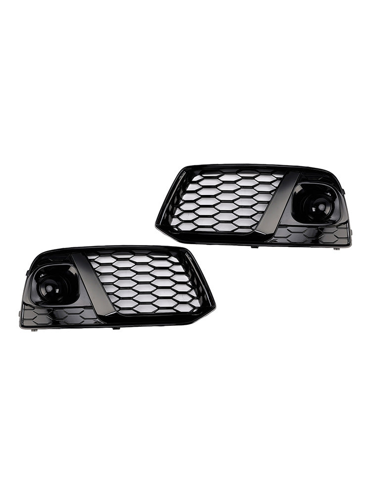 2018 2019 Audi Q5 SQ5 Black Front Honeycomb Fog Lamp Grille Grill Cover
