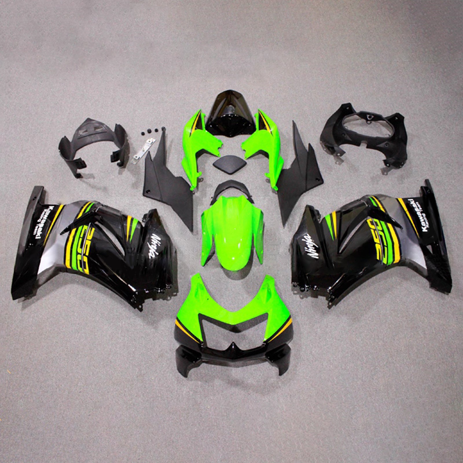 Kit carena iniezione carrozzeria in plastica ABS adatta per Kawasaki EX250 Ninja250R 2008-2012