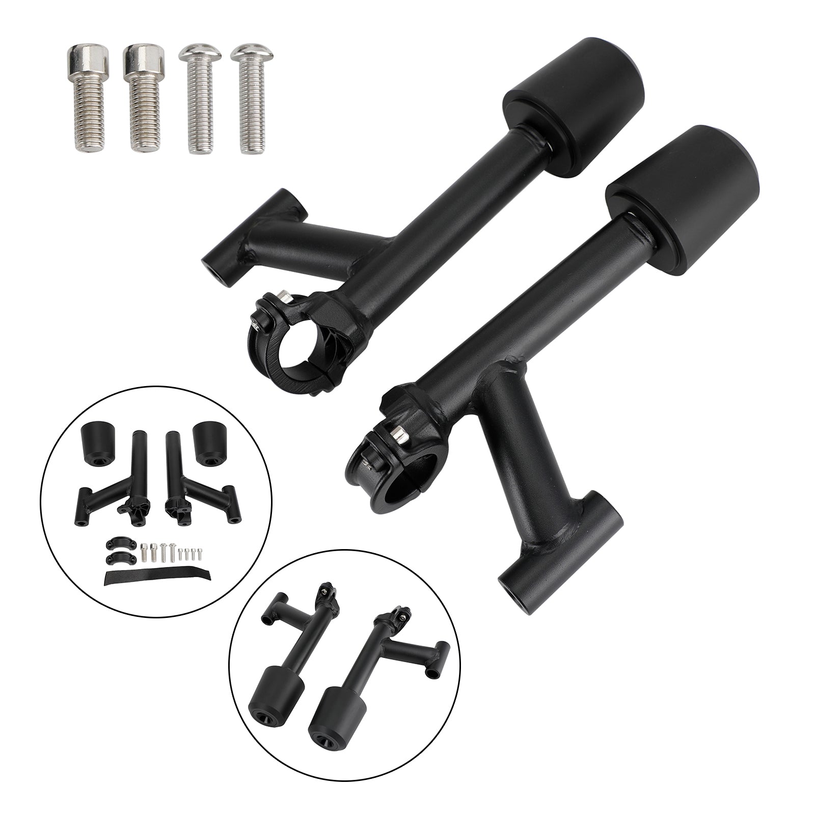 Cnc Anti-Crash Frame Sliders Protector Black Fit For Rc390 Rc 390 2022-2023