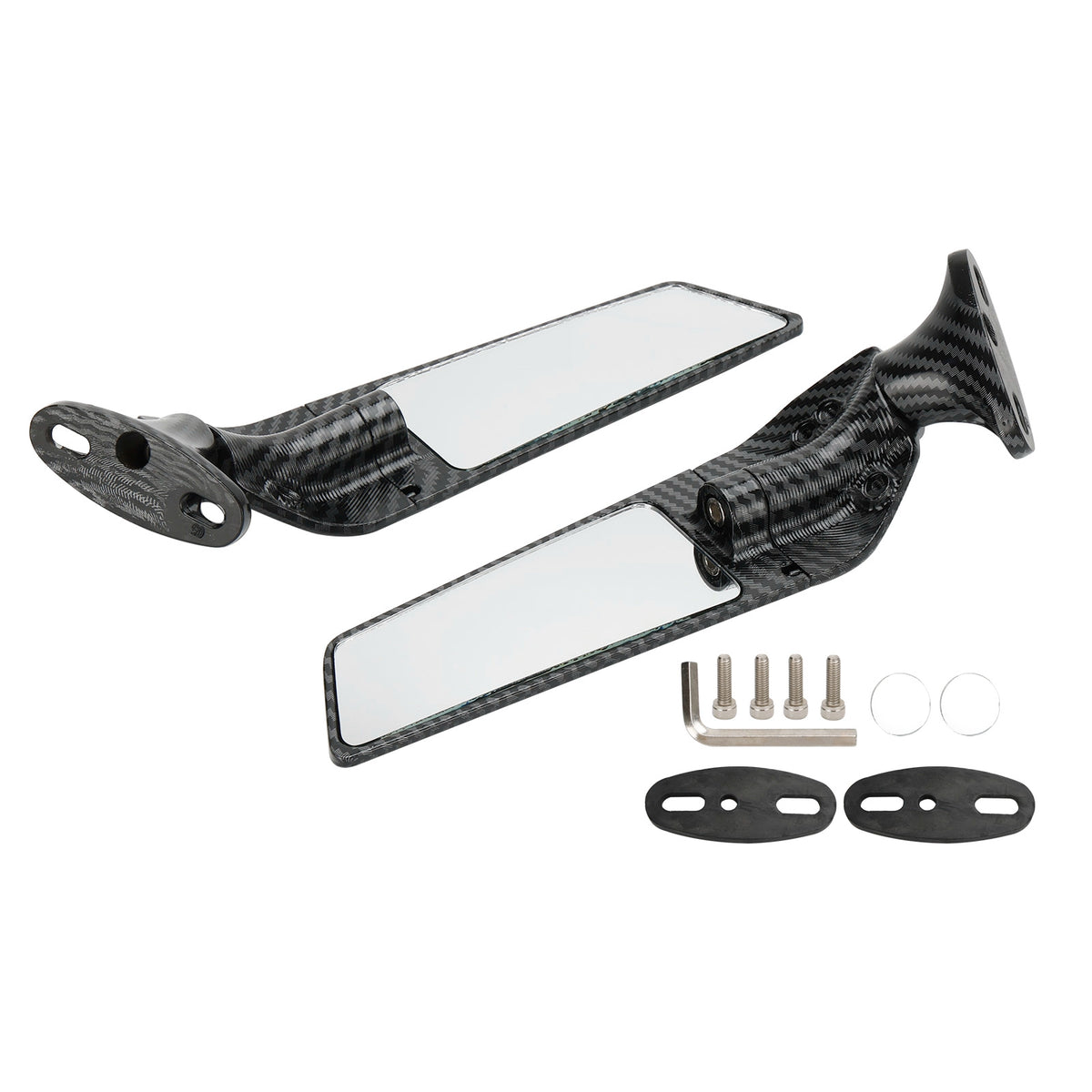 Swivel Wing Fin Rearview Mirrors For Honda CBR600RR 03-2012 CBR600F 11-2014