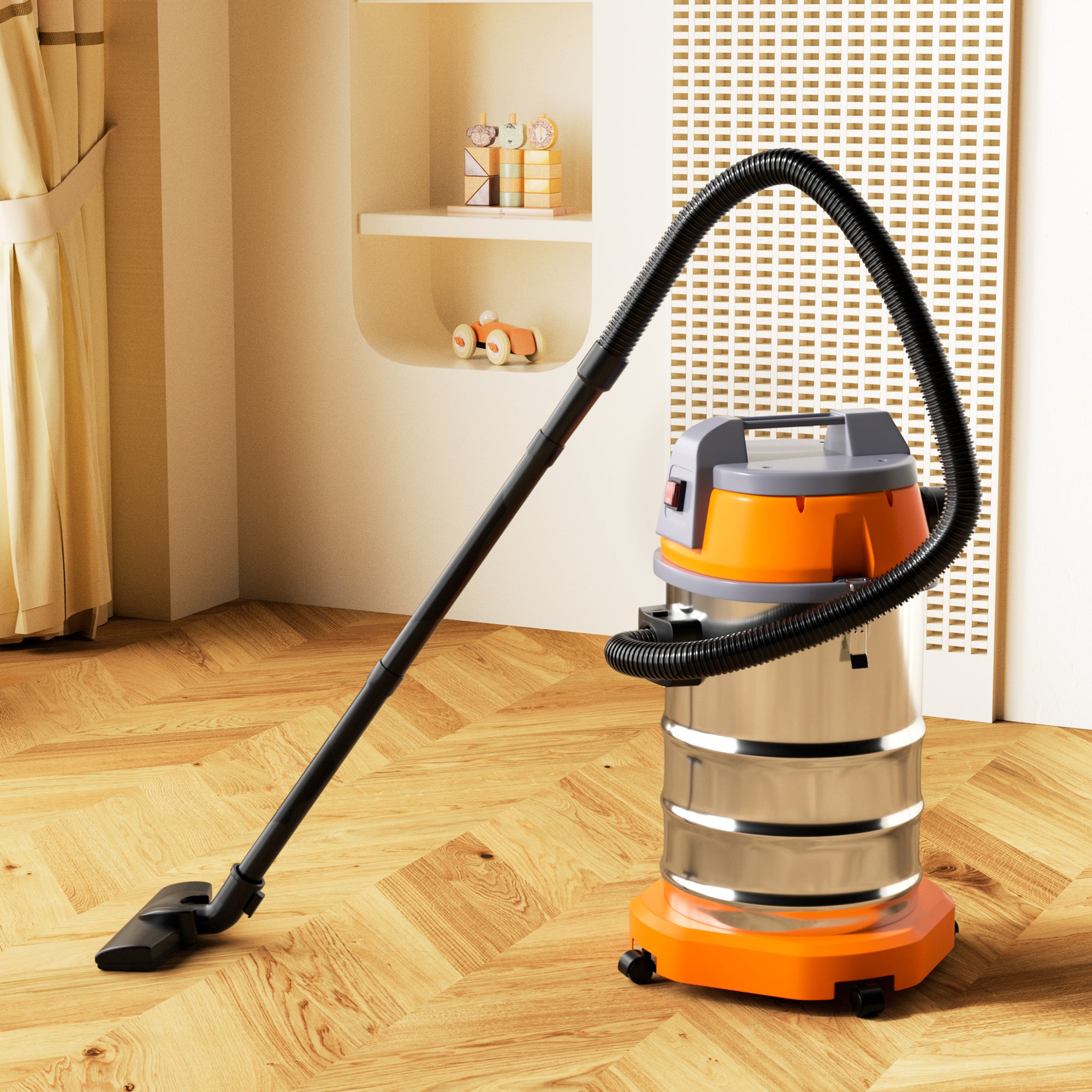 Wet Dry Blow Three Uses 10 Gallon 3200w 8 Peak Hp Stainless Steel Shop Vac Vacuum Cleaner Garage Portable Car Detailing For House Garage Workshop Car