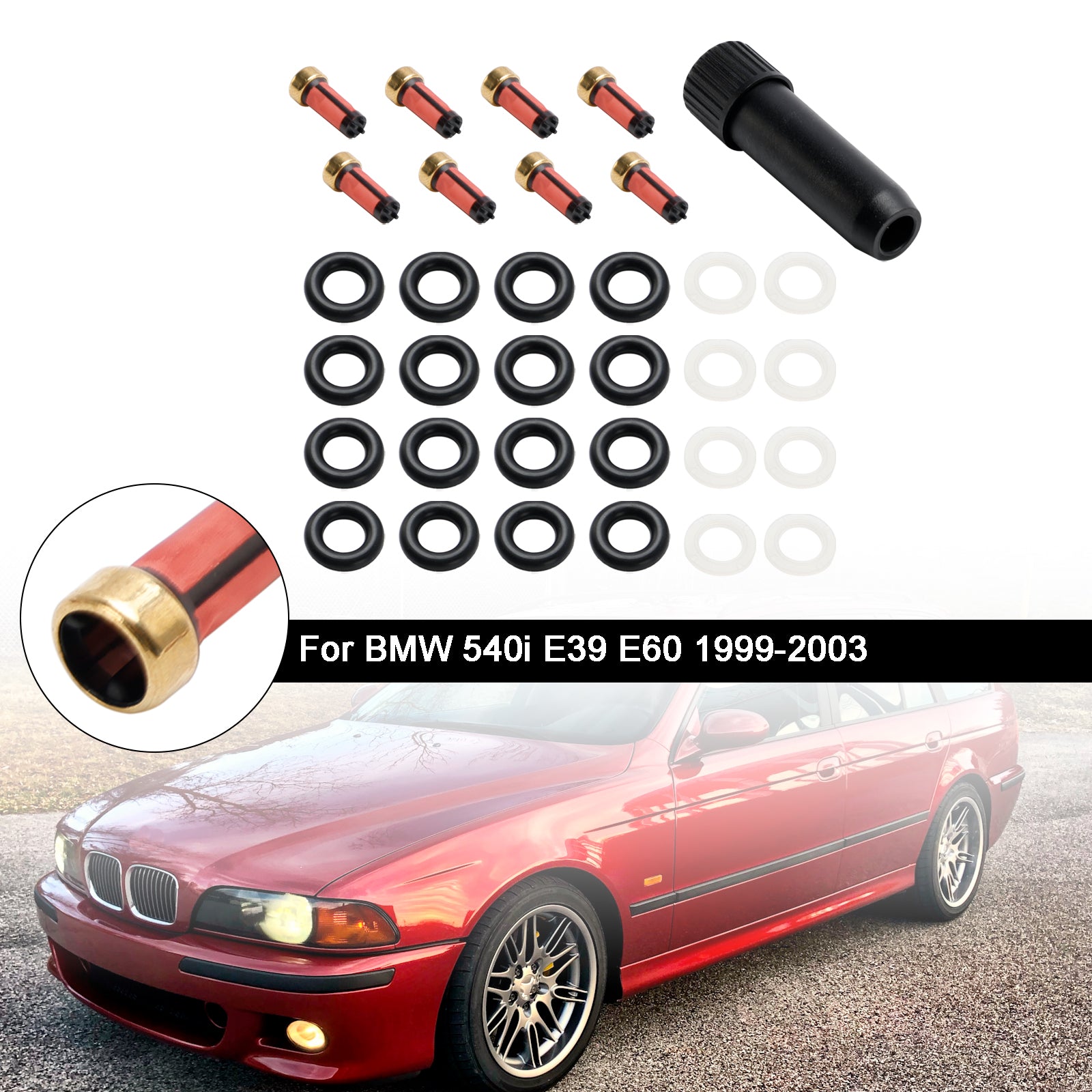 Kit de joint de réparation d'injecteur de carburant 0280155823, adapté à BMW 540i 740i 740iL V8 FJ754