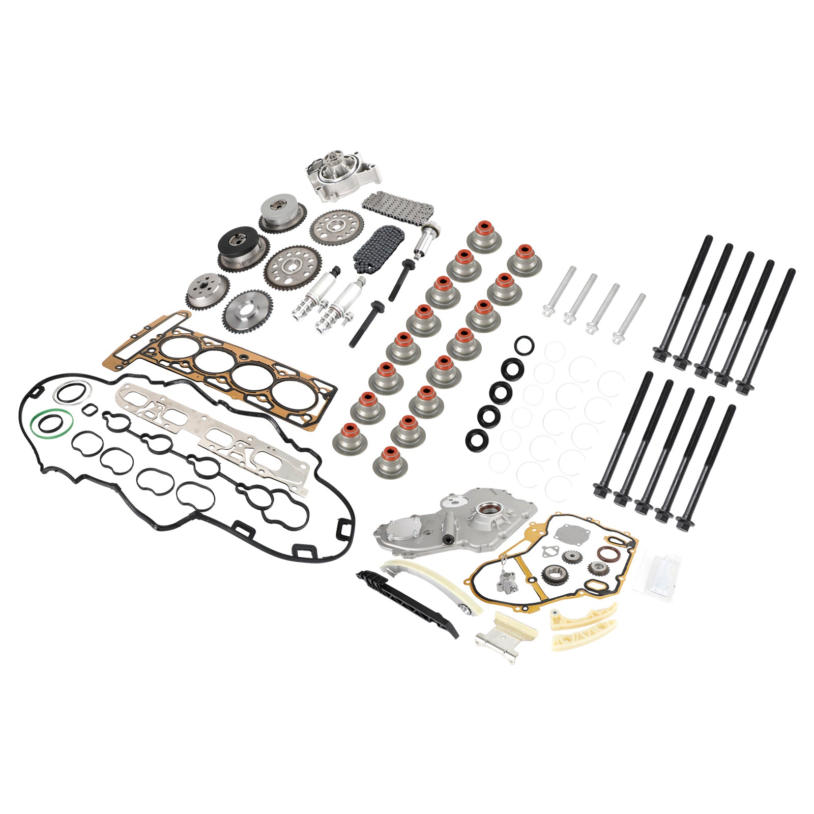 Distributiekettingset Oliepompsolenoïdeactuator Tandwielafdekkingsset voor GM 2.0L 2.4L