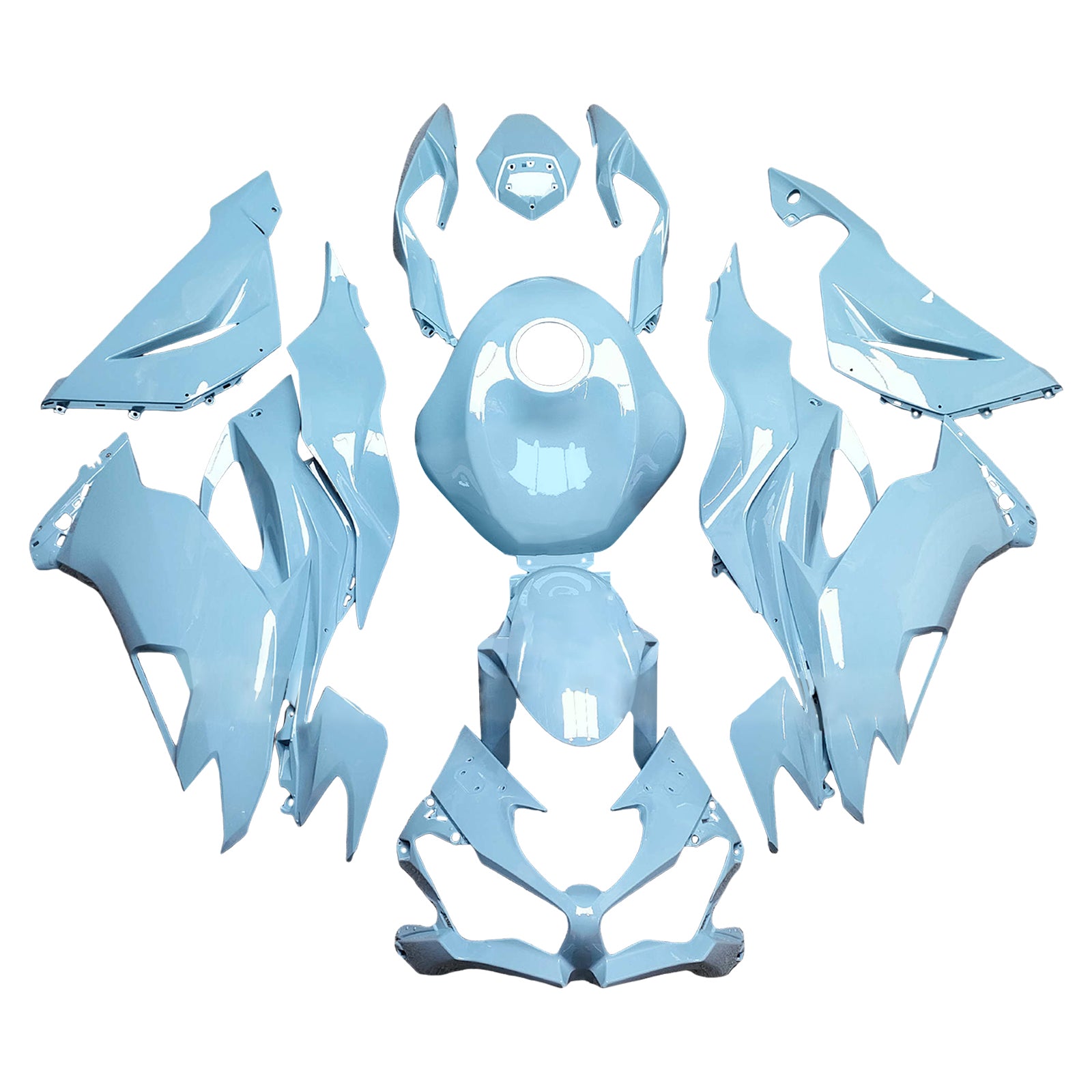 Injectiekuipset carrosserie kunststof ABS geschikt voor Kawasaki ZX6R 2019-2023