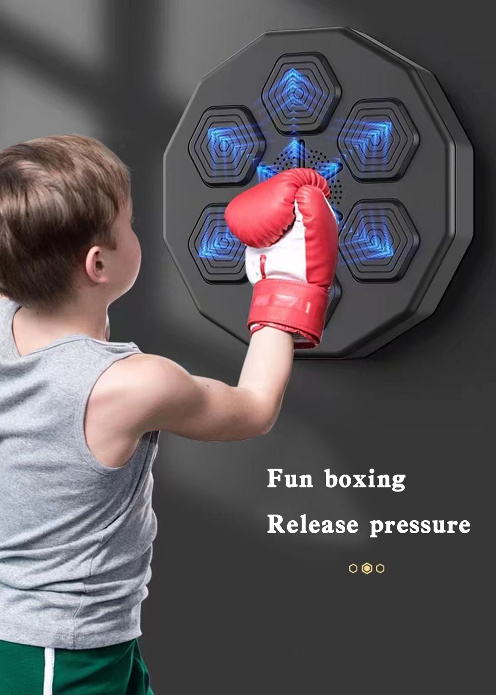 Wall Mount Boxing Training Target Fitness Shaping Rechargeable Bluetooth Music Indoor React Exercise Machine