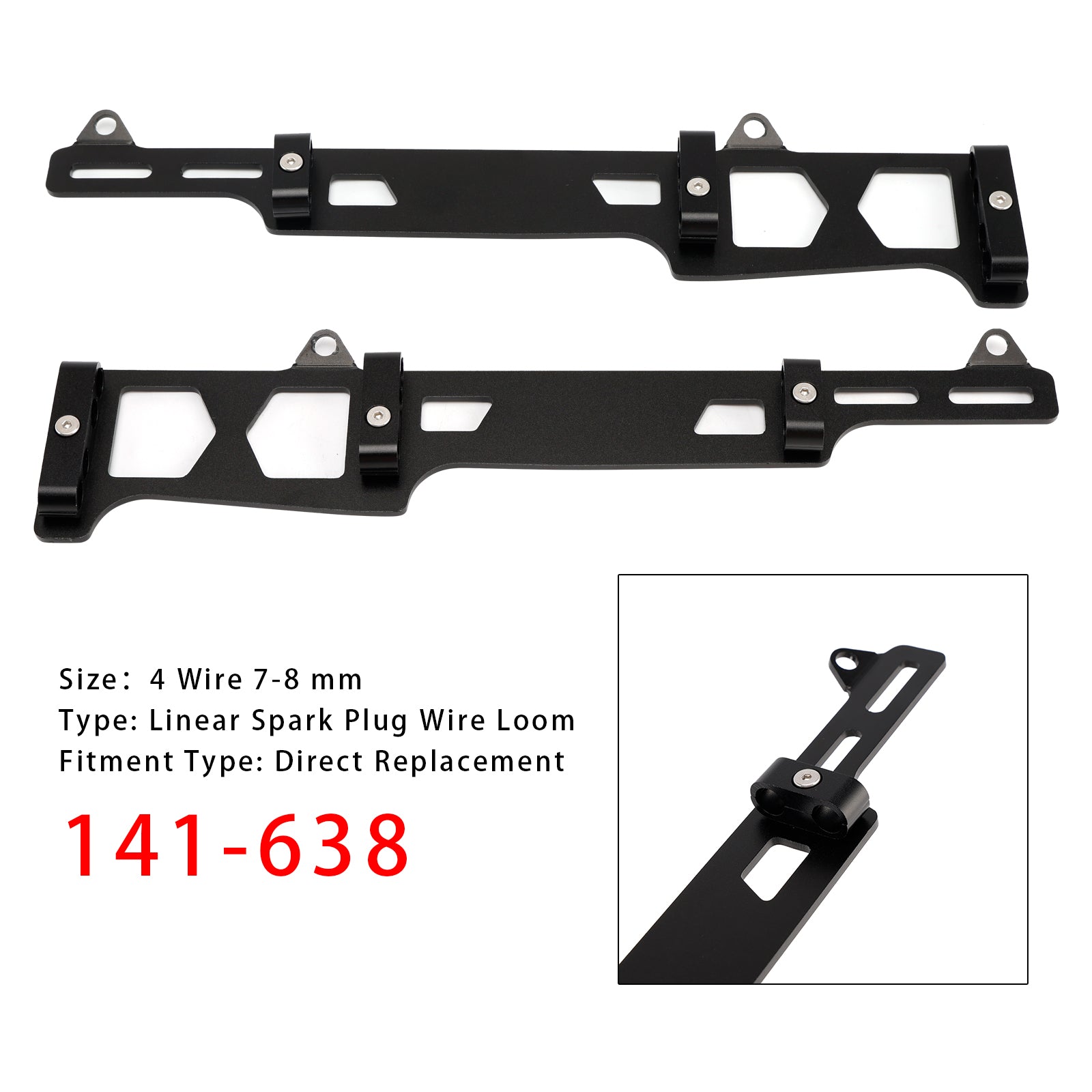 Small Block Kit Chevy Kit linéaire Fil à bougie d'allumage 4 fil 7-8 mm 141-638