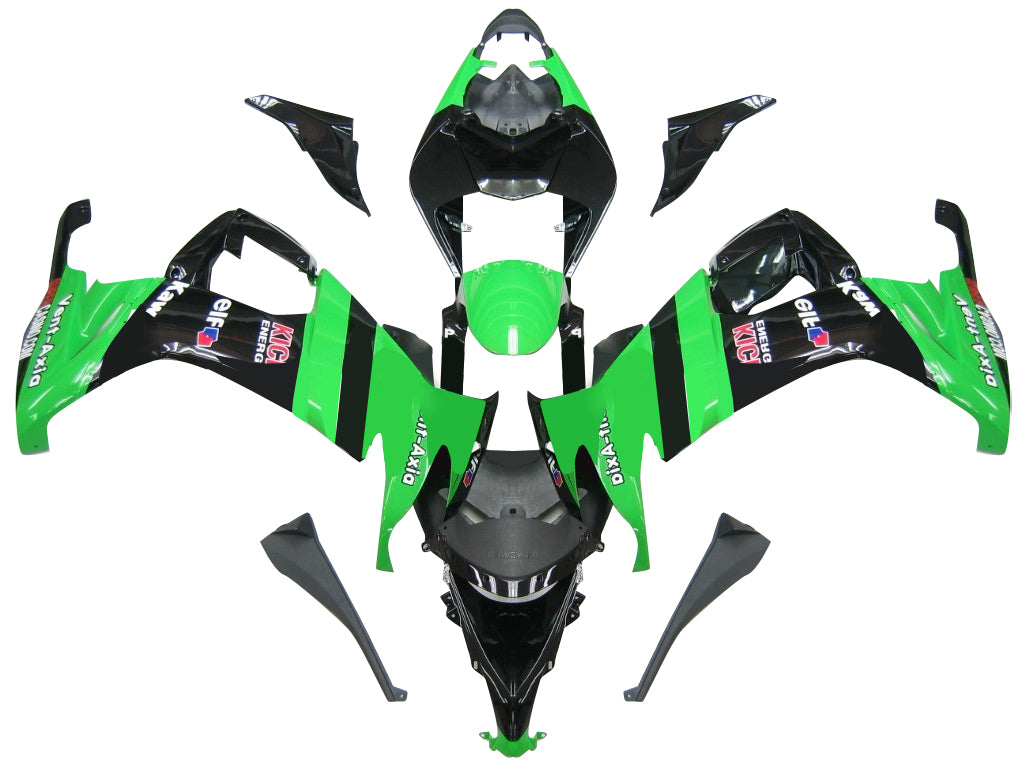 2008-2010 Kawasaki ZX10R Vert Noir Carénages Racing Générique