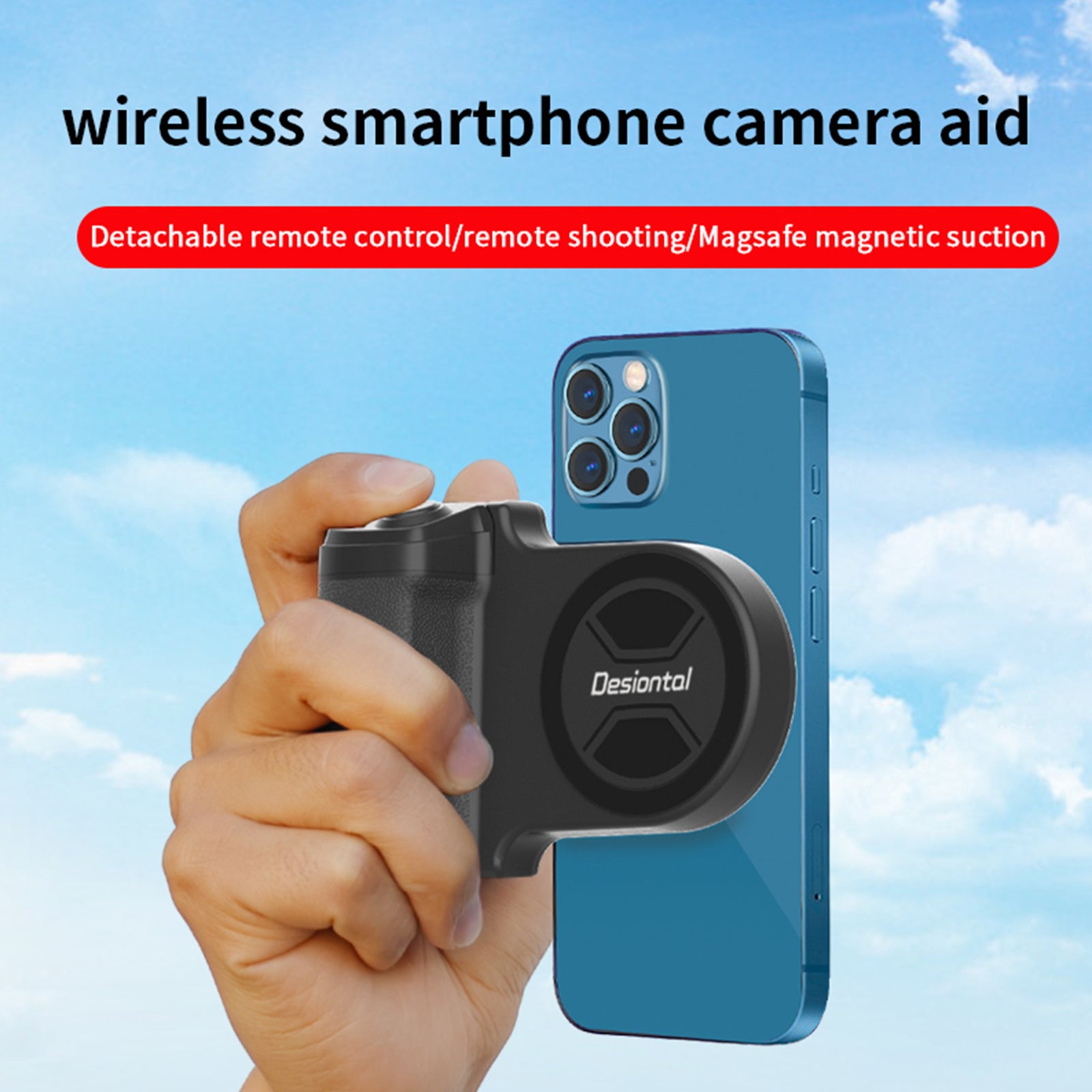 PH-30b Magnetische Selfie Clip Mobiele telefoon Magnetische zuignaphandgreep Draadloos