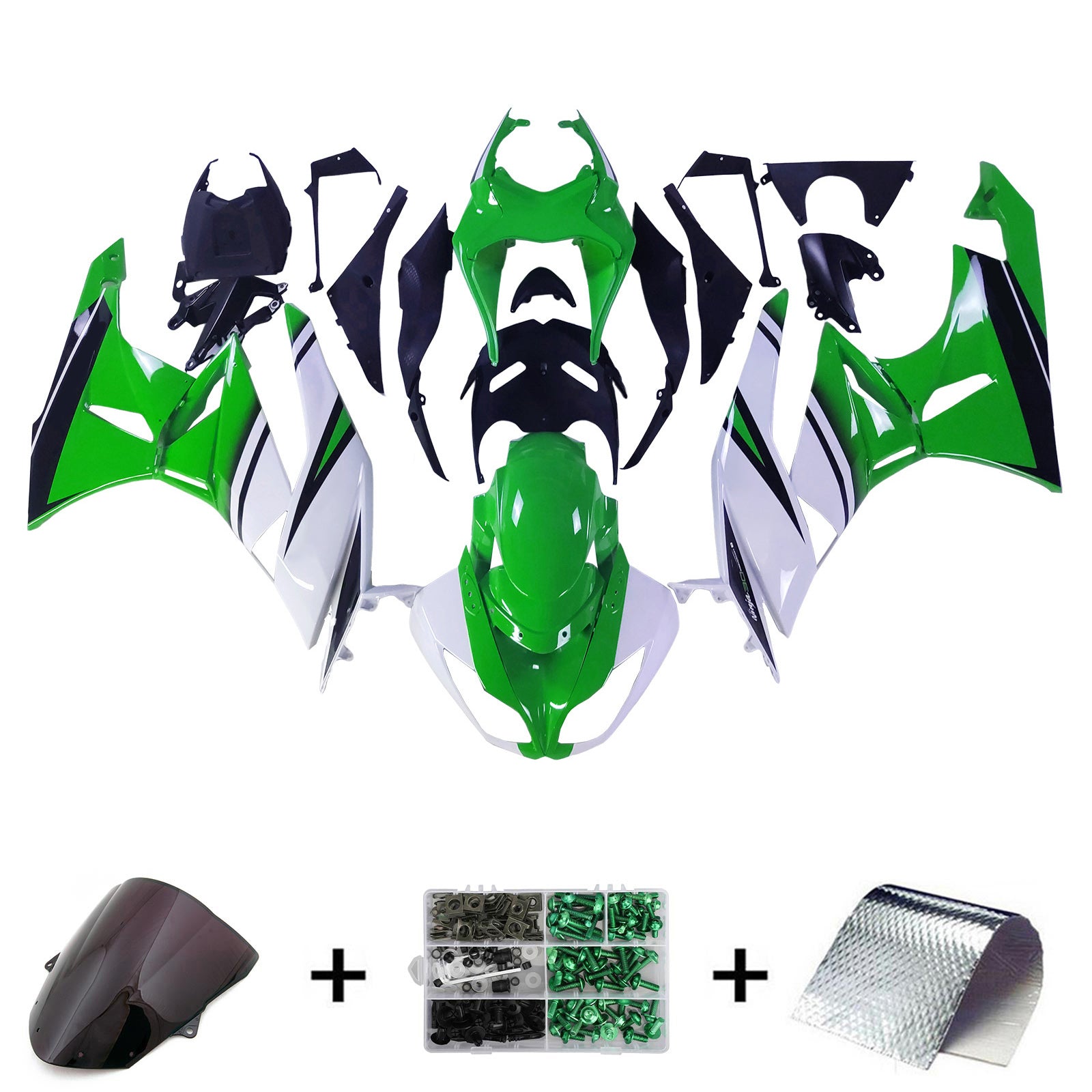 Injection Fairing Kit Bodywork Plastic ABS fit For Kawasaki ZX6R 636 2009-2012