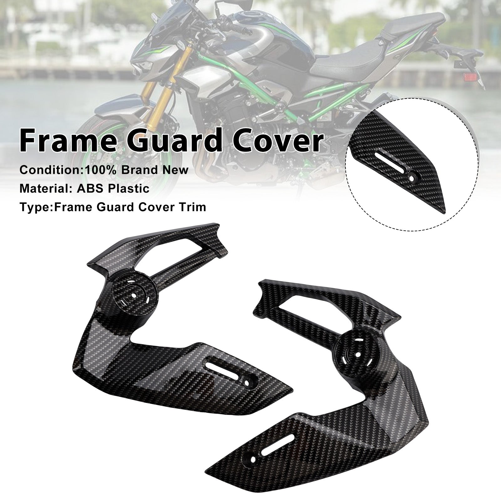 Carénage de protection du couvercle latéral du cadre Kawasaki Z900 2025-2026